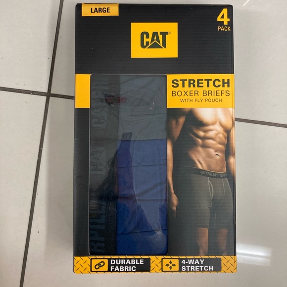 Caterpillar Underwear & Socks Nwt Cat Mens Stretch Boxer Briefs 4